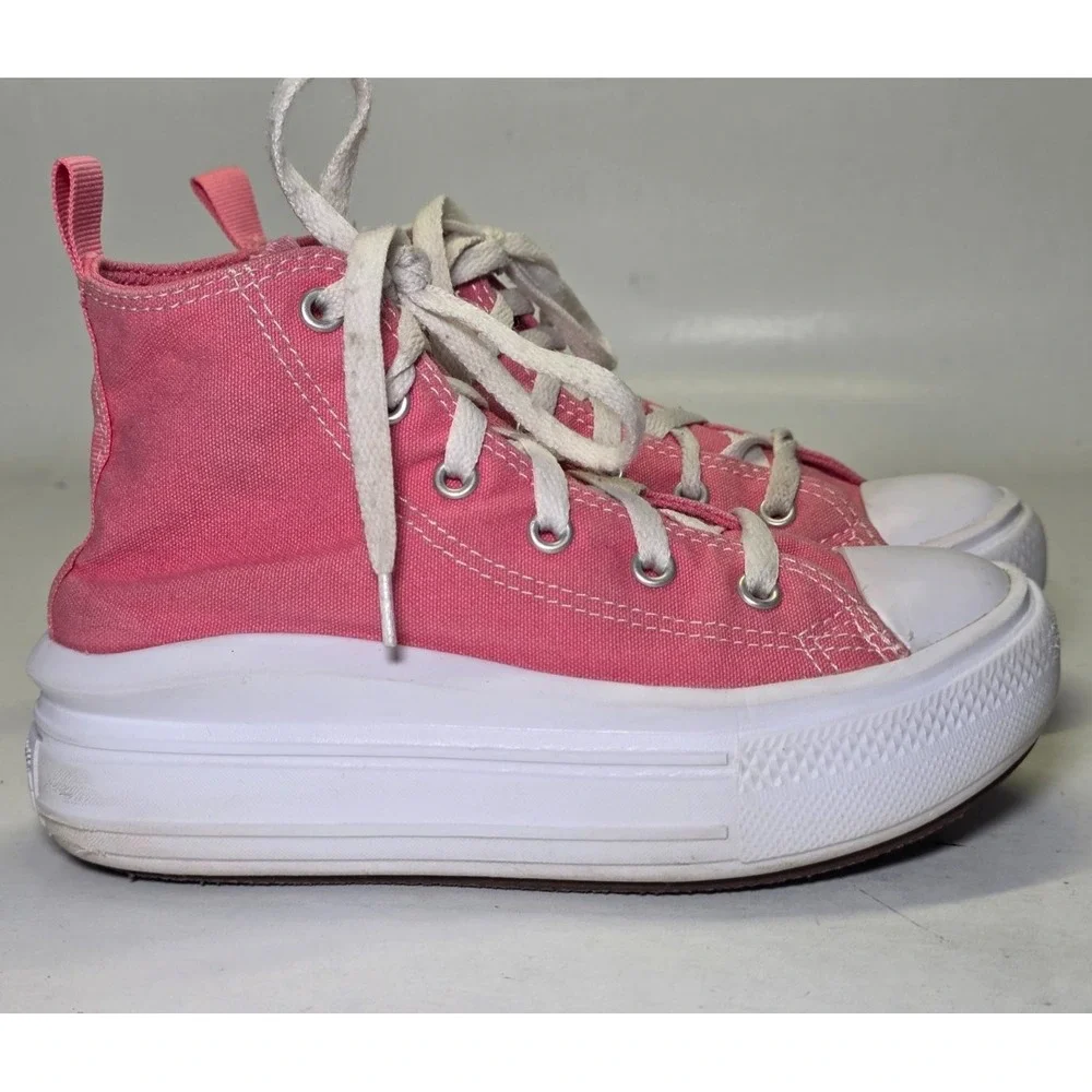 Converse Chuck Taylor Youth Sneakers‎ Size 1 Pink Pop Platform High Top Shoes